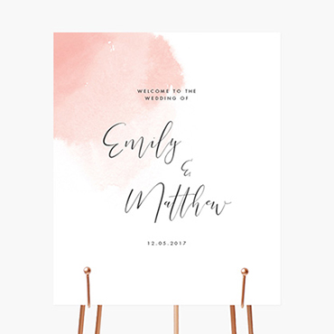 Peach watercolour calligraphy welcome sign | Modern welcome sign | Something Peach | Melbourne wedding
