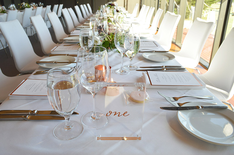 Copper painted table number | Something Peach | Melbourne wedding