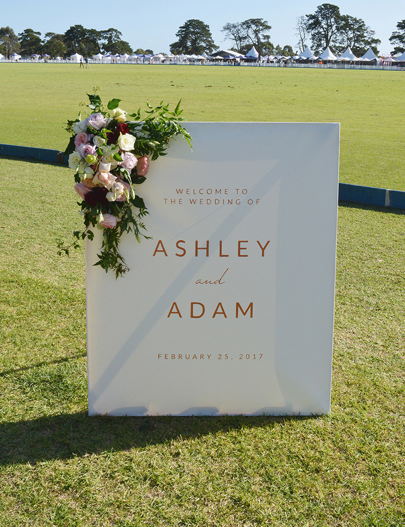 Hand painted welcome sign | Something Peach | Melbourne wedding