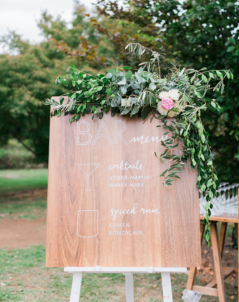 Hand written wood sign | Bar sign | Melbourne wedding sign | Something Peach | Melbourne wedding
