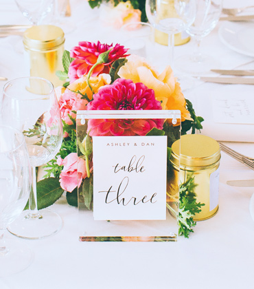 Elegant calligraphy table number | Beautiful calligraphy wedding stationery | Something Peach | Melbourne wedding